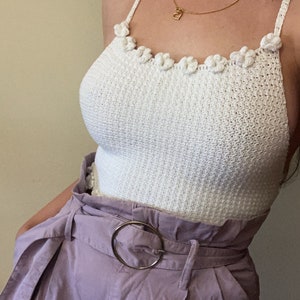 Crochet PATTERN | Flower Edge Crochet Top Pattern