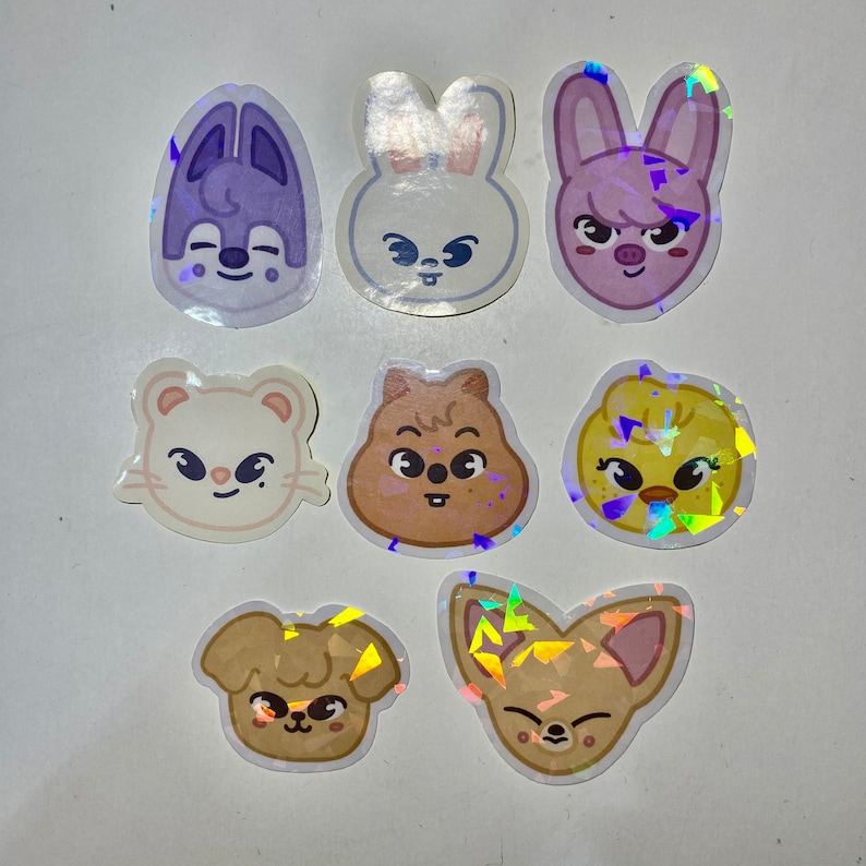 Skzoo and Bt21 Holographic Stickers Stray Kids BTS Skz - Etsy