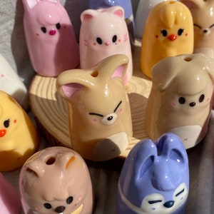 Skzoo Mini Pots | K-Pop Stray Kids-Inspired Animal Characters | Cute Handmade Desk Decor Planter | Perfect & Unique Fanmade Gift for STAY