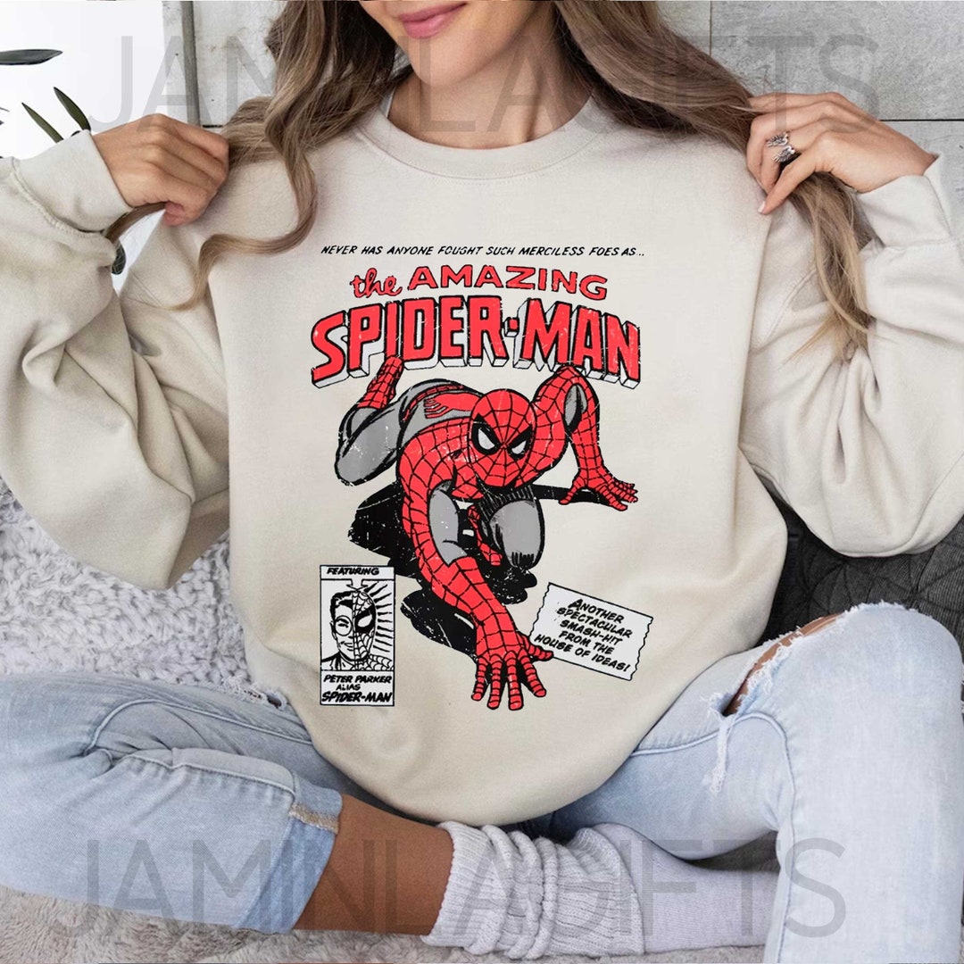 Vintage 90s Marvel the Amazing Spider Man Sweatshirt, Retro Spiderman ...