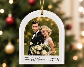 Wedding Photo Ornament Acrylic, Custom Picture Ornament, Personalized Couple Gift 2026