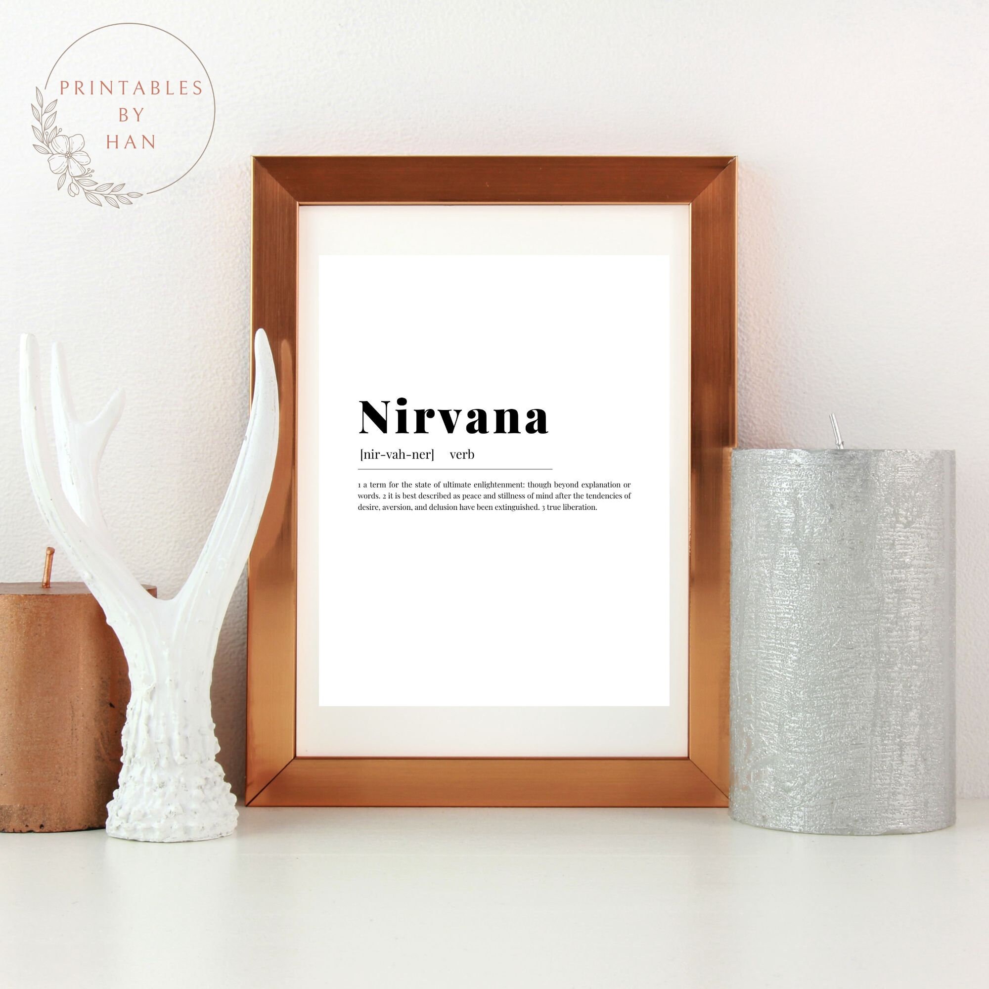Nirvana Definition PRINTABLE Art Lifestyle Nirvana Quote Etsy