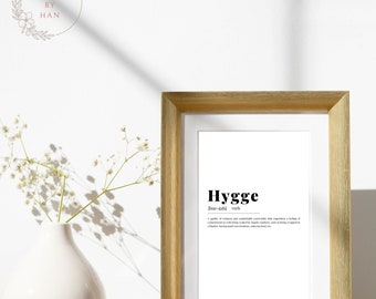 Hygge Definition, PRINTABLE Art, Lifestyle, Hygge Quote Sign, Dictionary Meaning, Home Decor, Digital DOWNLOAD Print Jpeg PDF