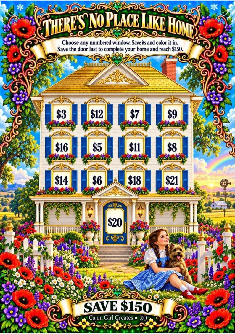 Wizard of Oz Savings Challenge Book | 20 Colorful Money Games (A5 PDF ...