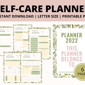 Self Care Planner, Wellness Planner, Self Care Journal, Self Care Kit, Self Care Worksheet, Wellness Journal, Mood Tracker, Habit Tracker