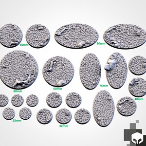 Desert Sand Bases or Tops | 25mm 32mm 40mm 50mm 60mm 80mm 100mm 120mm | SciFi  Wargaming | High Detail Resin Bases | Txarli Factory