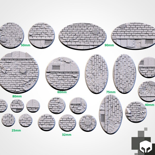 World War 2 Cobblestone Bases or Tops | 25mm 32mm 40mm 50mm 60mm 80mm | Sci Fi  Wargaming WW2 | High Detail Resin | Txarli Factory