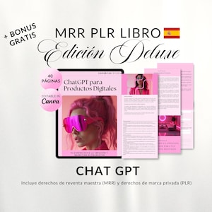 Chat GPT mrr, libro espanol mrr plr, Midjourney ai mrr plr spanish, metodo Faceless, inteligencia artificial mrr plr