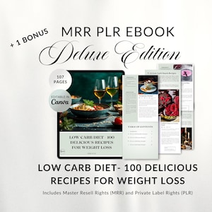 Low-Carb Weight Loss Recipes | Low-Carb Diet Cookbook – 100 Easy & Delicious Recipes for Weight Loss | Keto Diet, Carnivore Planner