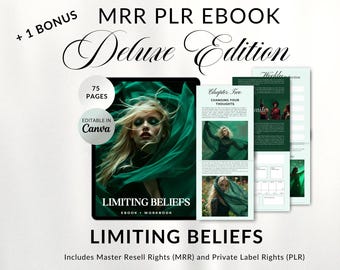 Limiting Beliefs Ebook: MRR PLR Coaching Bundle (Canva Editable)