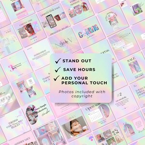 Pastel Beauty Instagram Template Kit: 145 Posts, Stories, Reels, Carousels & Covers