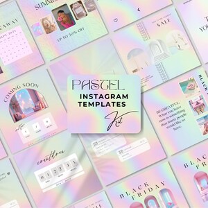 Pastel Beauty Instagram Template Kit: 145 Posts, Stories, Reels, Carousels & Covers