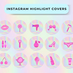 Pastel Instagram Kit, including Glamour Pastel Instagram Highlight Covers