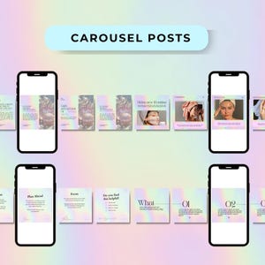 Pastel Beauty Instagram Template Kit: 145 Posts, Stories, Reels, Carousels & Covers