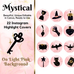 Witchy Instagram Highlight Covers | Feminine Instagram Highlights | Pink Instagram Highlight Covers |  Cute Instagram Highlights 22
