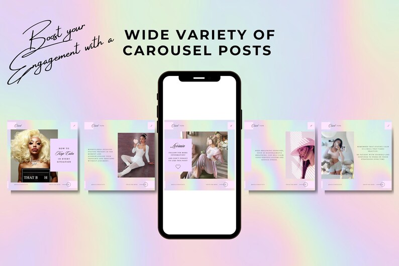 Pastel Beauty Instagram Template Kit: 145 Posts, Stories, Reels, Carousels & Covers