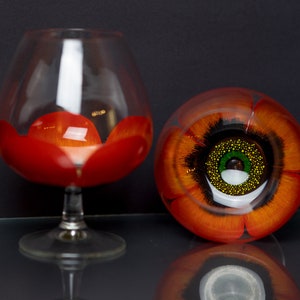 per l&#39;amato bicchiere da cognac. Bicchiere da cognac a forma di fiore. bicchieri da cognac dipinti a mano.  regalo per lei. regalo perfetto. regalo di compleanno.