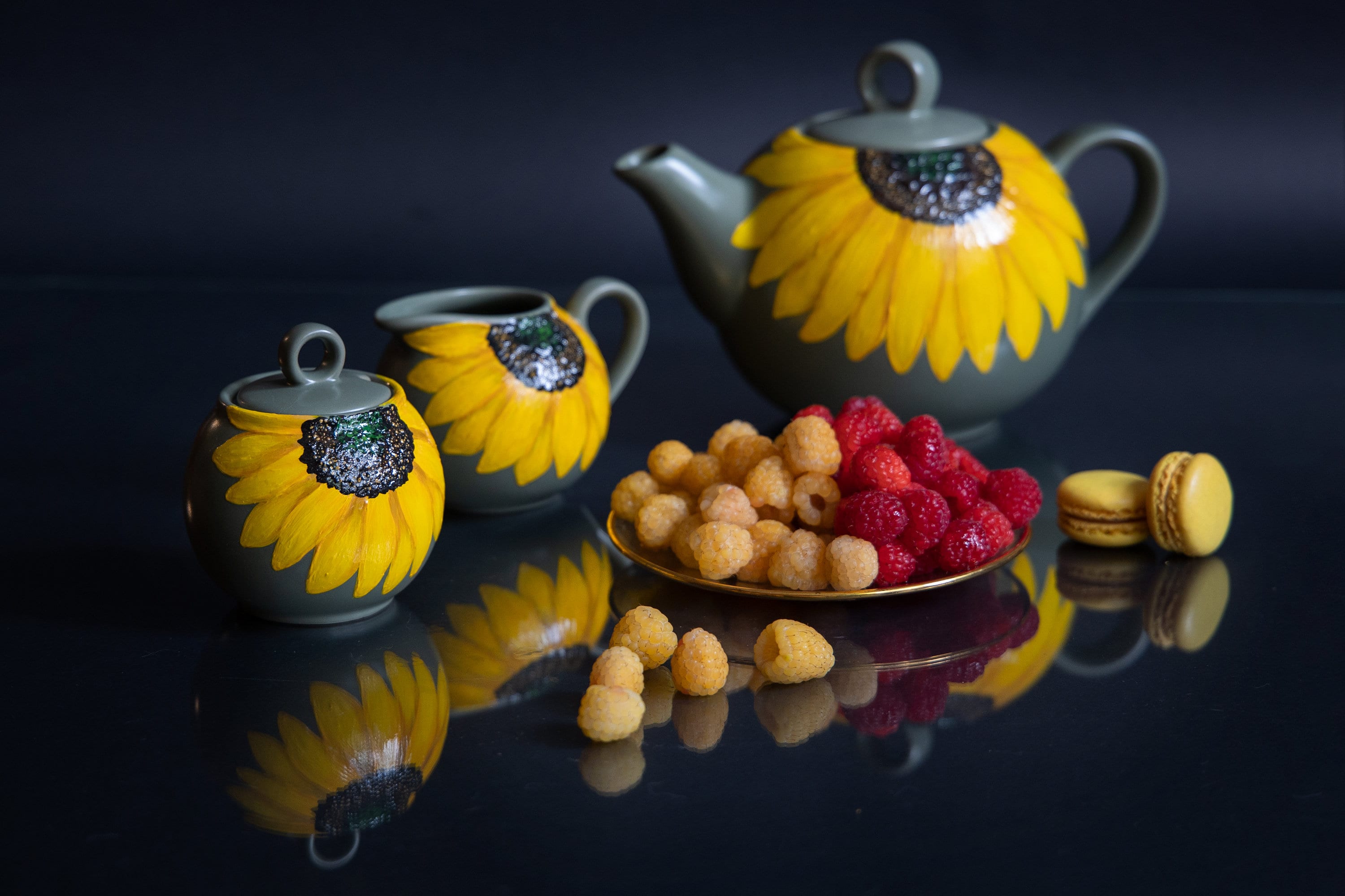 Sunflowr Tea Sunflower Tea Set. Teapot, Sugar Bowl, Creamer. Perfect Present - Etsy