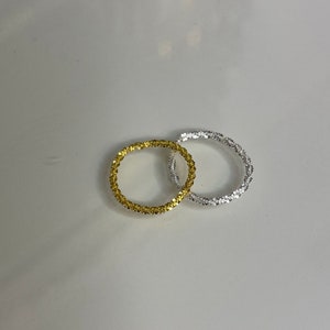 18k gold plated link chain ring 925 sterling silver ring