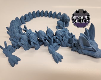18" Articulating Easter Dragon, Fidget Toy, Wiggle Pet, Articulated Toy, 3D Printed, Tik Tok