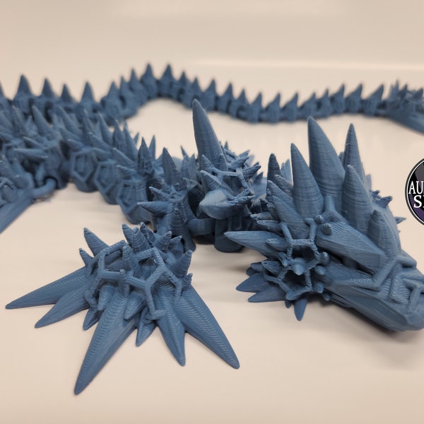 24" Articulating Void Sea Dragon, Fidget Toy, Wiggle Pet, Articulated Toy, 3D Printed, Tik Tok