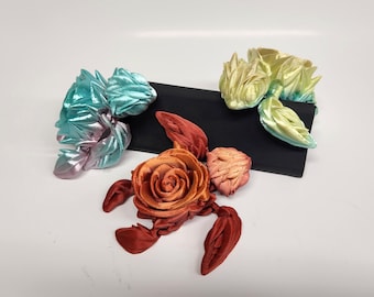 Articulating Rose Turtles, Fidget Toy, Wiggle Pet, Articulated Toy, 3D Printed, Tik Tok