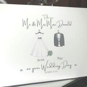 Carte de mariage personnalisée, vers la nouvelle carte de monsieur et madame, carte de mariage, carte de mariage nom personnalisée, félicitations de mariage