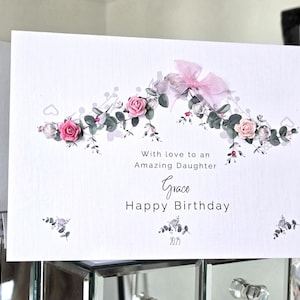 Biglietto di auguri di buon compleanno per figlia, biglietto di compleanno per figlia, fantastico biglietto di compleanno per figlia, biglietto di compleanno personalizzato, biglietto di compleanno per figlia,