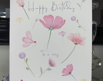 Special friend birthday card, happy birthday card, friend birthday card, flowers birthday card, for her birthday card, female birthday card