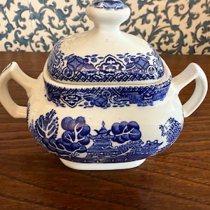Vintage Woods and Sons Zuckertopf im Willow Muster