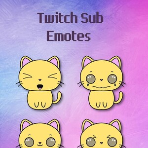 Twitch sub emotes - Cute Cat