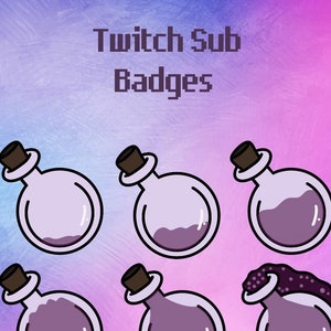 Twitch sub badges - Potion bottles