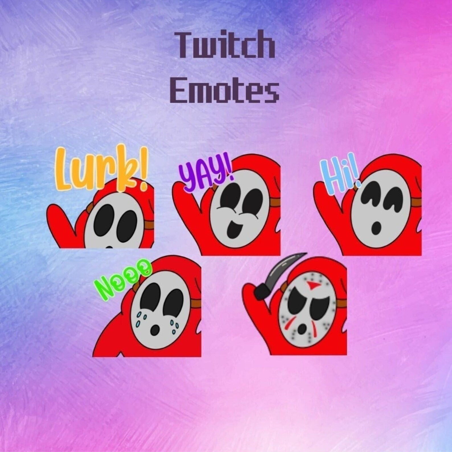 Shy Guy Twitch Emotes Etsy