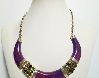 vintage necklace with natural stones