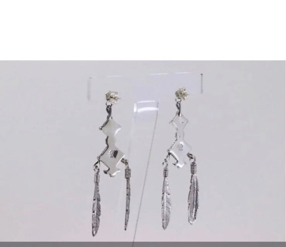 Sterling and turquise Navajo earrings - image 4