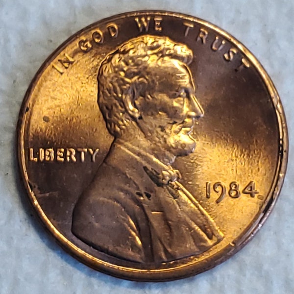 1984 P Lincoln Cent Penny Brilliant Red, Great For Collection