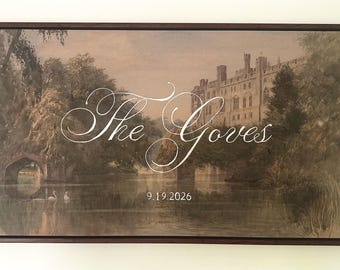 Custom Wedding Painting ll customized painting ll wedding gift ll pride and prejudice style art ll vintage style art ll wedding ll