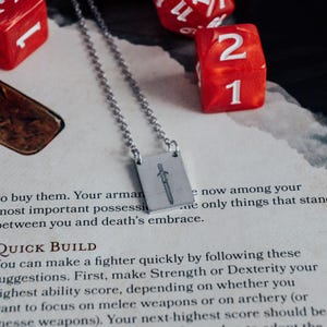 Warrior Necklace for Women, short swords Necklace, Gift for Gamer, 5E Character Gift, Fantasy Jewelry for Women, Gift for Gamer