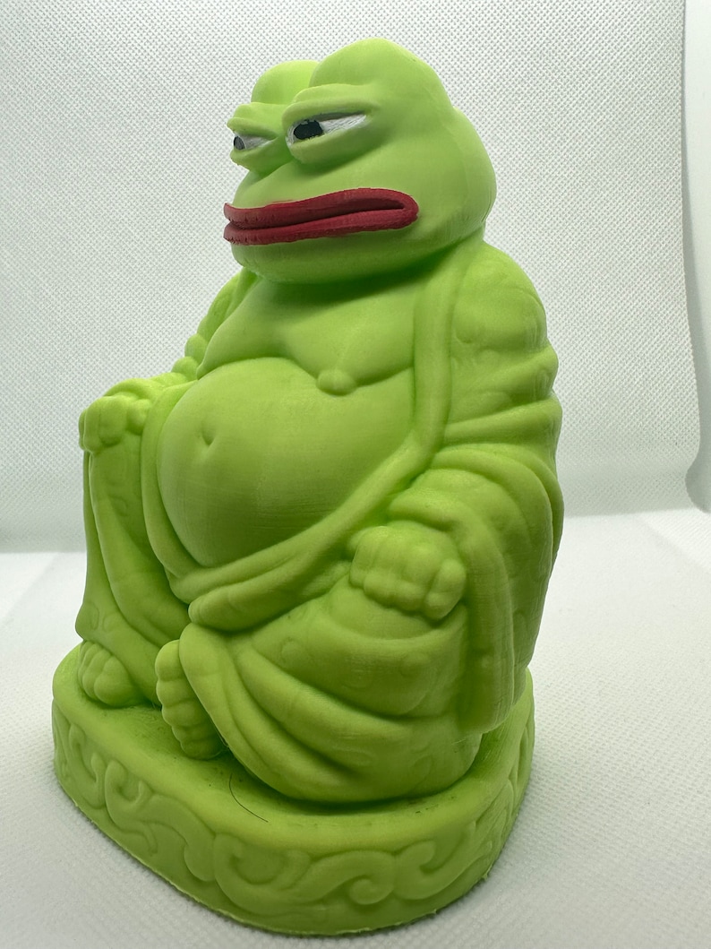 Pepe Buddha 3D Printed Statue A Memeworthy Meditation Piece Etsy UK