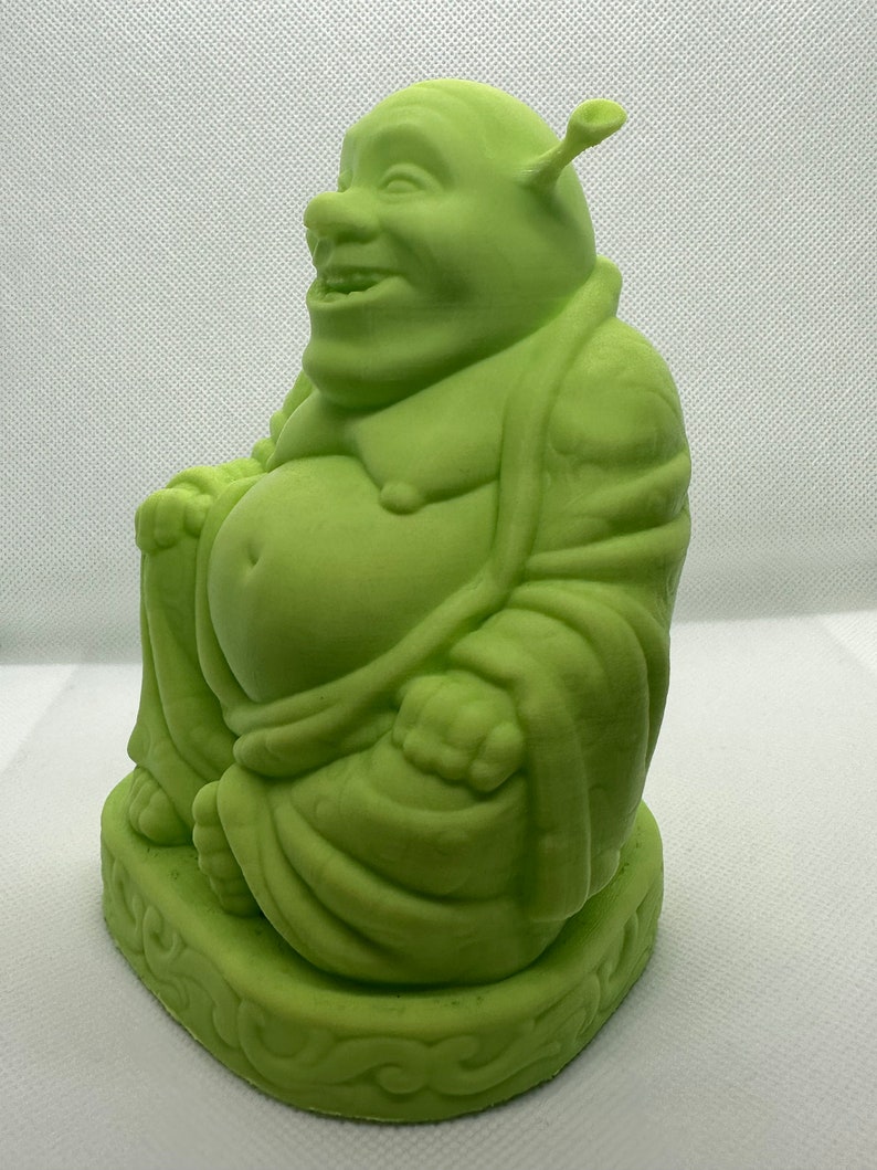 Shrek Buddha 3D Printed Statue Unique Decor for Your Space image 3