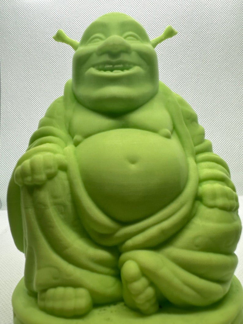 Shrek Buddha 3D Printed Statue Unique Decor for Your Space image 1