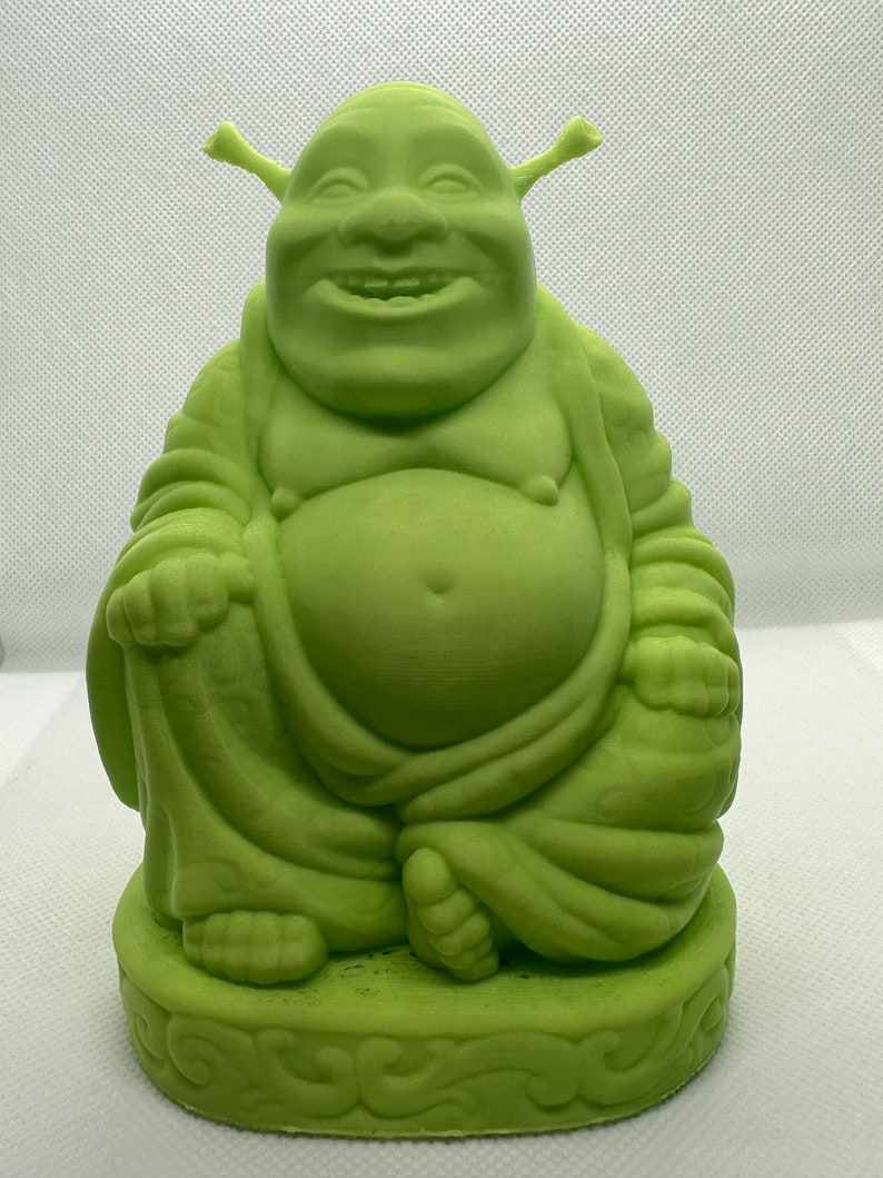 Shrek Buddha 3D Printed Statue Unique Decor for Your Space image 2