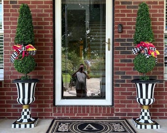 MC Inspired Outdoor Hand Painted Urn Planter