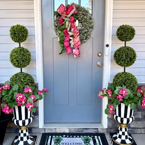 MC Inspired Outdoor Hand Painted Urn Planter