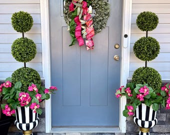 MC Inspired Outdoor Hand Painted Urn Planter