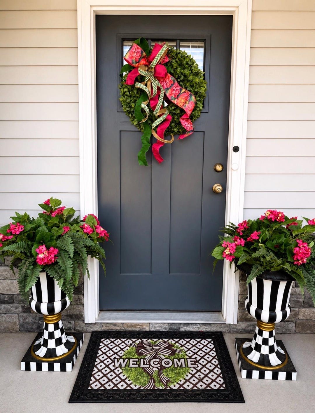 MC Inspired Outdoor Hand Painted Urn Planter