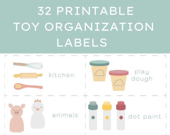 Printable Toy Organization | Ikea Trofast Bin Labels | Playroom & Classroom | Montessori | Homeschool