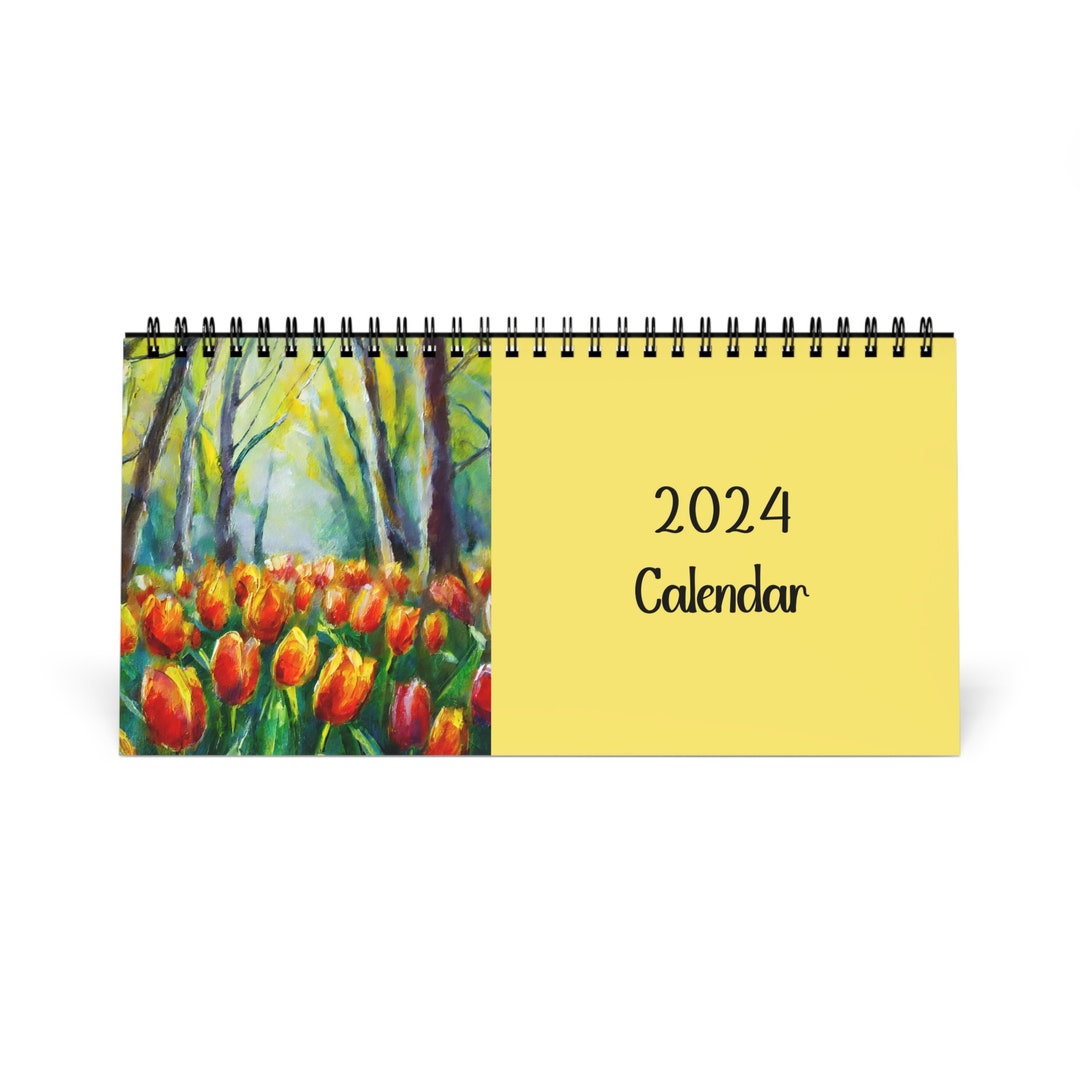 Nature's Harmony 2024 Desk Calendar Design Etsy