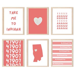 Indiana University Posters / IU Dorm Prints / IU Prints / Indiana University Prints