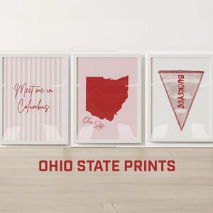 Ohio State Prints / Ohio State Poster / Ohio State Dorm Decor / Retro Ohio State / Ohio State Print